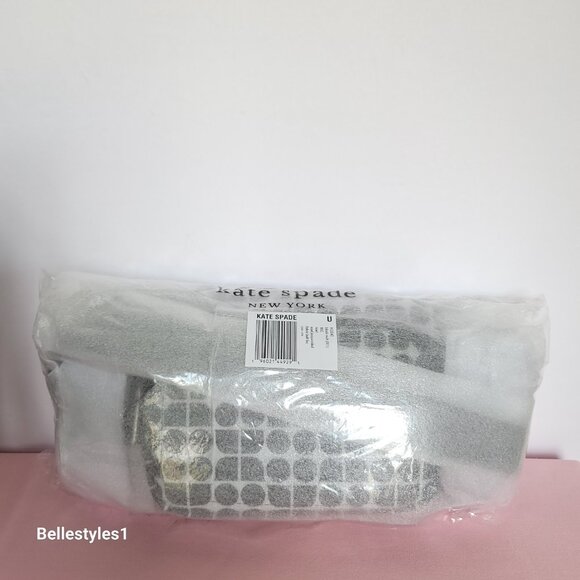 KATE SPADE Belt Bag Noel Jacquarded Printed Fabric Bag- Black Multi ⭐ - Picture 16 of 16